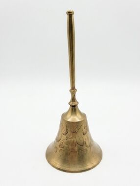 Vintage Solid Brass Hand Bell Made India